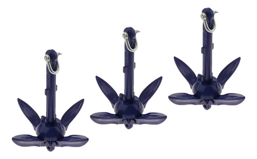 3x Ancla Plegable Azul Del Kayak Sistemas De Ancla De Del