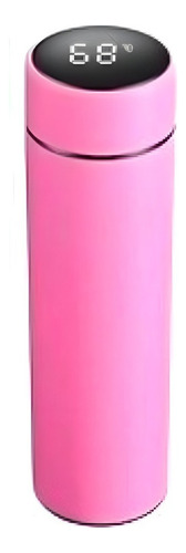 Garrafinha Térmica Inox Squeeze Água Gelada Display Digital Cor Rosa