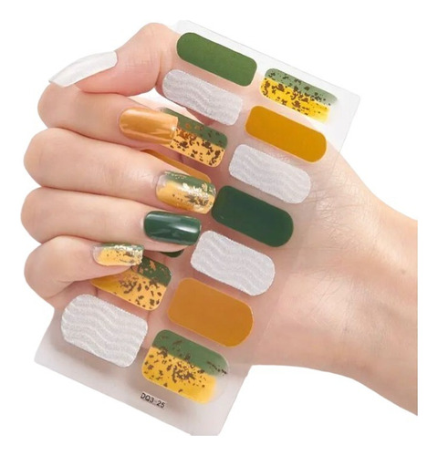 Set De 14 Stickers De Uñas Manicure Instantánea Puntitos