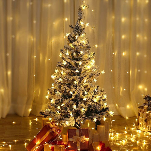 Cortinas Serie Luces Led De La Estrella Cuerda Usb 20ft/6m