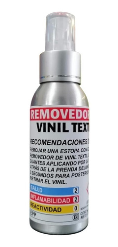 Removedor De Vinil Textil De 100 Ml, Solvente Para Vinil Tex