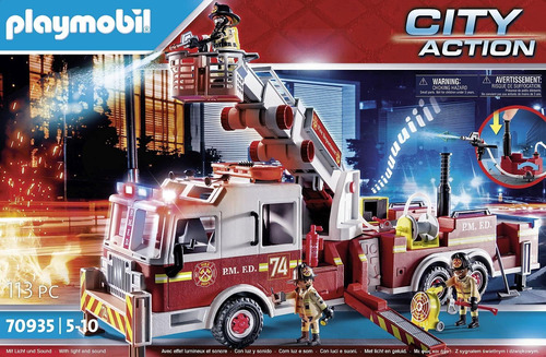 Playmobil VehĂculos De Rescate, Motor De Bomberos Con Escale