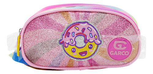Lapicera Estuchera Escolar Triple Compartimento Dona Cake Rosa Lisa