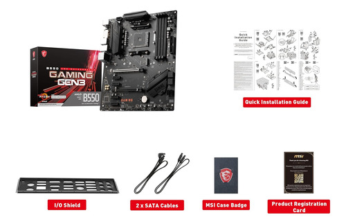 Placa Base Para Juegos Msi B550 Gaming Gen3 (amd Am4, Ddr...