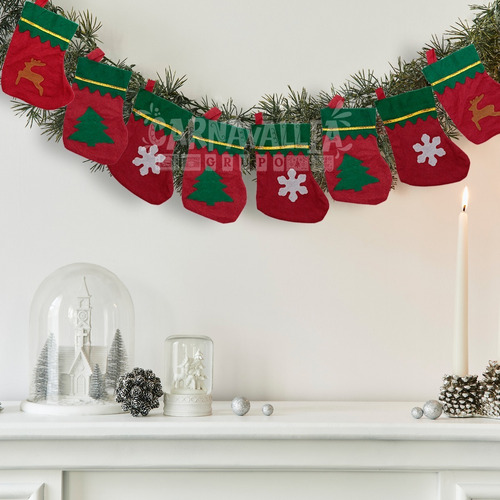 Imagen 5 de 10 de 12 Botas Navideñas Mini Decoración Adorno Dulcero Navidad