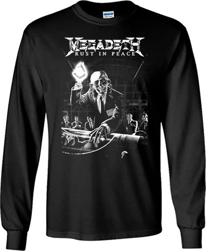 Playera Megadeth Manga Larga Para Hombre Y Mujer