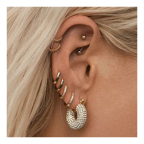 Aretes De Aro Pequeños De Oro De 14 Quilates Hipoalergénicos