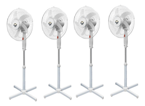 Ventilador Pedestal Super Fan Turbo 16 Adir 12394 4 Pzs 40.64 Cm 60 Hz Blanco Blanco Abs 5