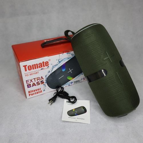 Bocina Bluetooth Tomate To-8016bt 30w Portátil Recargable Verde Oscuro