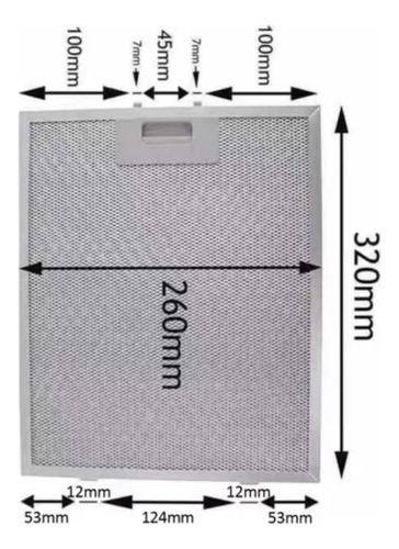 2 Filtros Para Campana Extractora Filtro De Malla Aluminio