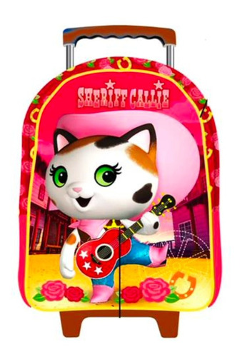 Mochila Sheriff Callie 30 Cm Con Carrito