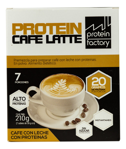 Cafe Latte Café Con Leche + 20 Gr Proteína 7 Porciones Café Con Leche