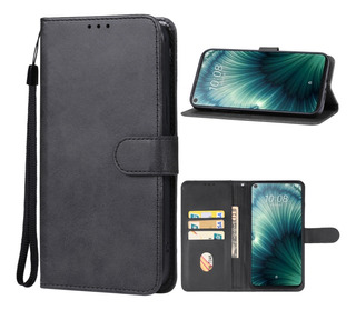 Funda De Teléfono De Piel Negra Para Htc U23 Pro