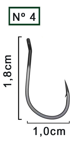 Anzol Bkk Iseama-r Black Bi021 Nº4 - Cartela C/ 10 Peças