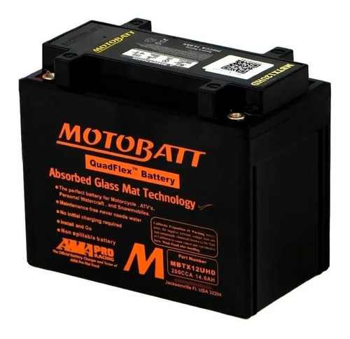 Bateria Motobatt Mbtx12uhd 14ah Comet 250 650 Gt Gtr Hd 883