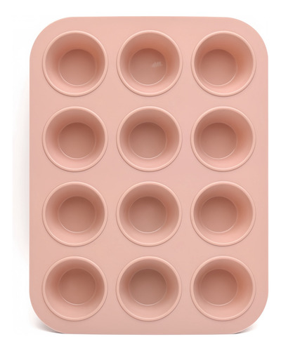 Molde De Silicona Antiadherente Para Cupcakes De 12 Agujeros