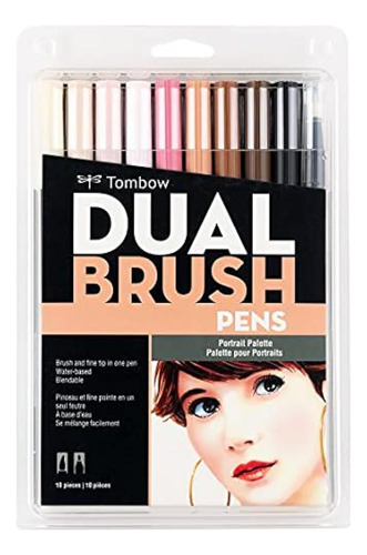 Tombow 56170 Rotuladores De Doble Pincel, Retrato, Paquete D