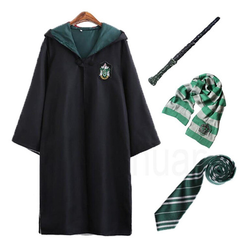 4 Piezas / Set Traje De Capa De Slytherin De Harry Potter