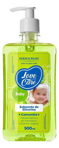 Sabonete Infantil Bebe Glicerina Camomila Love And Care 500m