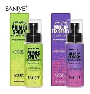 Set Spray Primer + Fijador De Maquillaje Fix Spray Saniye