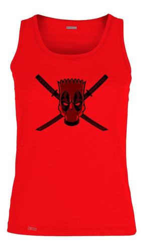 Camiseta Esqueleto Bart Deadpool Camisilla Hombre Isk