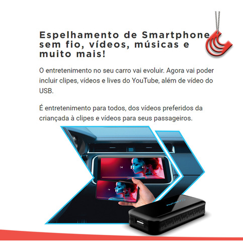 Espelhamento Smartphone Sem Fio Media Player Play To Air