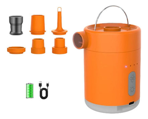 Bomba De Aire Eléctrica Para Inflar Y Desinflar Con Naranja