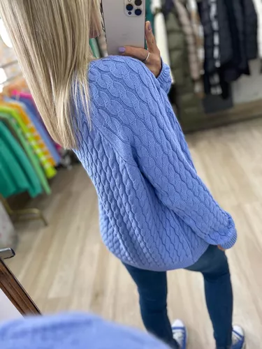 Sweater Trenzado Ancho Mujer The Big Shop