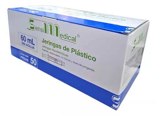 Jeringa grande de 60 ml, jeringa de plástico reutilizable para experimentos  científicos. Afortunado Sencillez