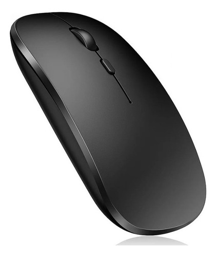 Ratón silencioso inalámbrico recargable por Bluetooth USB, color negro