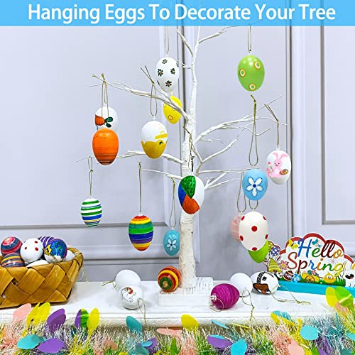 Kit De Decoración De Huevos De Pascua Blancos 30 Huevos De P