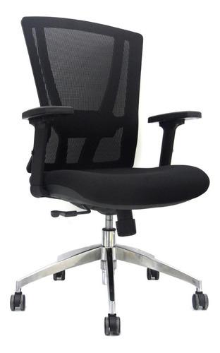 Silla De Escritorio Winner Brazos Regulables Negro Bonno