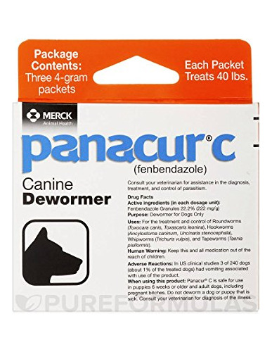 Panacur C Canine Dewormer Perros 4 Gramos Cada 9m4sj