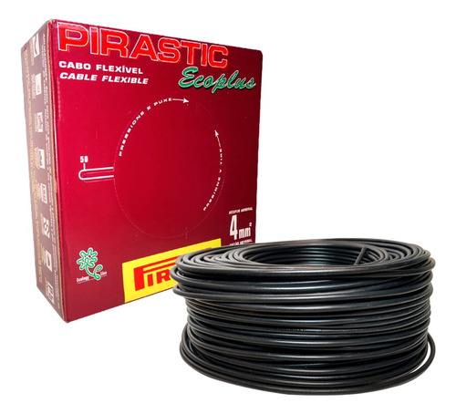 Cable Unipolar 4mm Pirelli Pirastic Ecoplus X100m