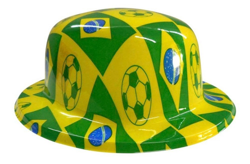 Kit Chapéu Plástico Estampas Do Brasil 5 Peças