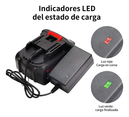 Genérico Hidrolavadora Inalámbrica Pistola Batería 15000 Mah Color Negro
