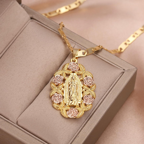 Collar Genérico De La Virgen María, Colgante Con Dije De Gua