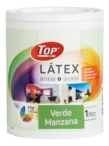 Latex Top Line Interior / Exterior  Verde Manzana 1 Lt