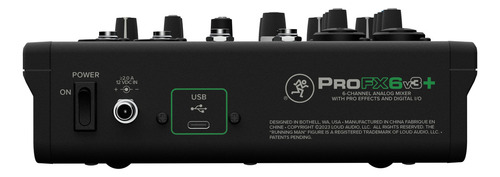 Mezcladora Análoga 6 Canales Bluetooth Mackie Profx6v3