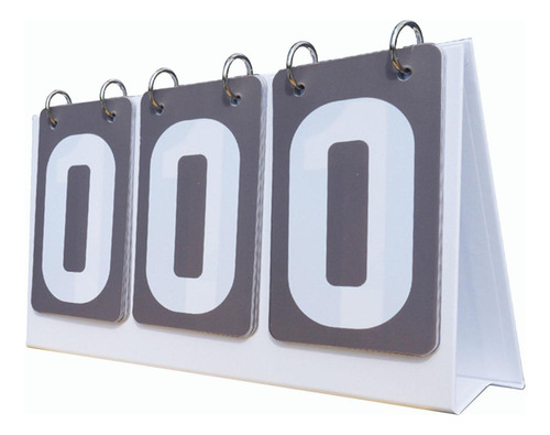 Marcador Flip Number Score Board Multiusos 3 Dígitos Gris