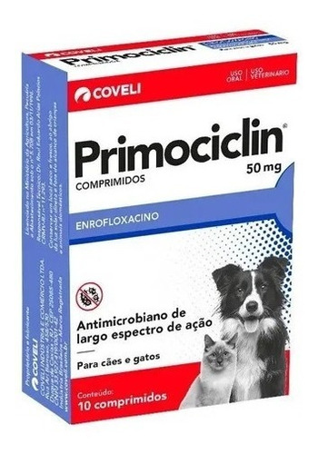 Primociclin 50 Mg 10 Comprimidos Coveli