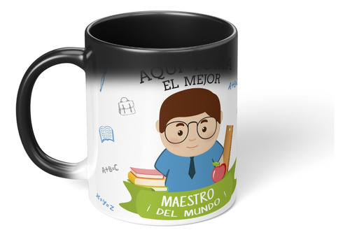 Taza Magica Cambia Color Dia Del Maestro Y Profesor