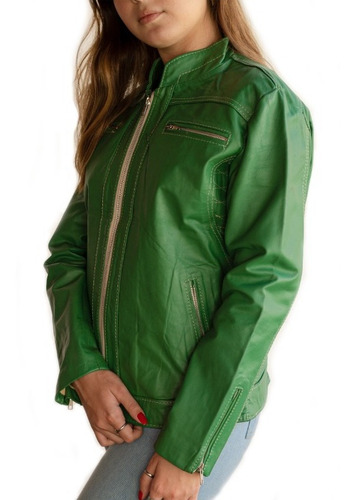 Campera De Cuero Vacuno 100% Legitimo De Mujer - Art: 1266