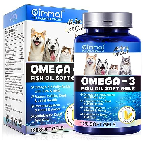 Omega-3 Mascotas, Aceite De Salmón Geles Suaves Para Xbcxw