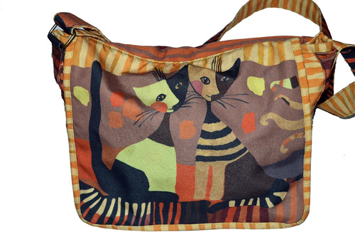 Cat-on-the-bag Kross-karry Kitties Bolso Bandolera De Tela C
