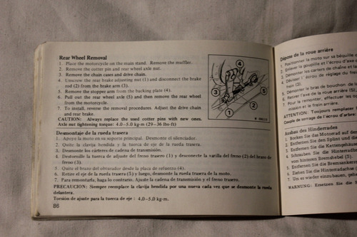 Honda Cg 110 Y 125 1980 Manual Del Propietario (Usado)