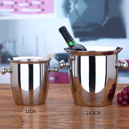 Cubo De Hielo De Acero Inoxidable Con Mango Duradero Para 5l