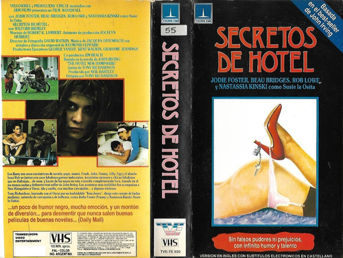 Secretos De Hotel Vhs Jodie Foster Rob Lowe Nastassja Kinski