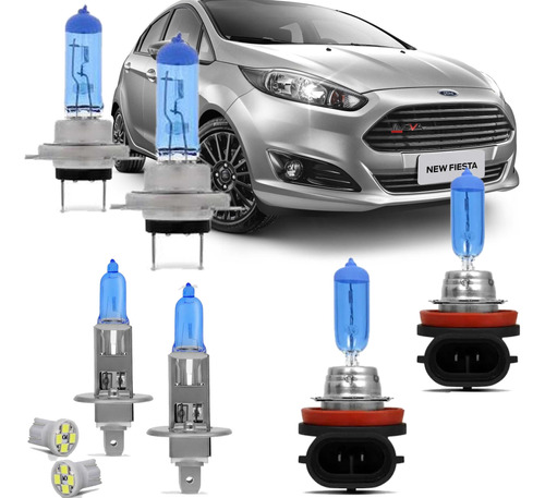 Lampada Super Branca Ford New Fiesta 2014 Farol E Milha