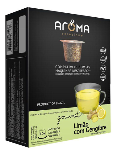 Cápsulas Aroma Selezione Limão/gengibre - 10 Cápsulas